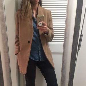 Zara long camel coat